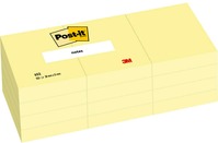 Post-it® Notes 653, 51 x 38 mm, gelb, 3 Blöcke à 100 Blatt