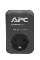 APC Essential SurgeArrest 1 Outlet 2 USB Ports Black 230V Germany Bild 1