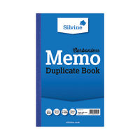 SILVINE DUPL MEMO BOOK 701-T PK6