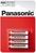 Panasonic 1.5V Cink-Carbon AAA ceruza elem (4db / csomag) (R03R/4BPACK)