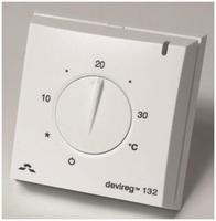 DEVI Thermostat DEVIreg 132 140f1011 m. NTC-Raum- u. Leitungsf. 3m reinweiß