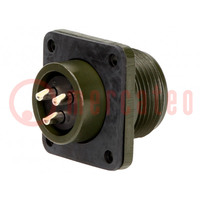 Connector: circular; socket; PIN: 3; female; soldering; MS/DS; 13A