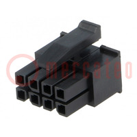 Plug; wire-board; female; Micro MATE-N-LOK; 3mm; PIN: 8; for cable