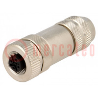 Plug; M12; PIN: 5; female; A code-DeviceNet / CANopen; for cable