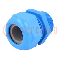 Cable gland; with long thread; M32; 1.5; IP68; polyamide; blue