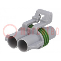 Connector: automotive; Ducon 6.3; female; plug; for cable; PIN: 2