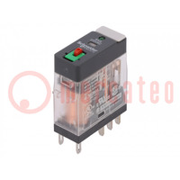 Relay: electromagnetic; DPDT; Ucoil: 230VAC; 5A; 5A/250VAC; socket