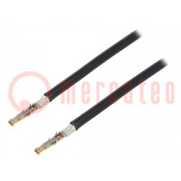 Cable; Mega-Fit female; Len: 0.3m; 12AWG; Contacts ph: 5.7mm