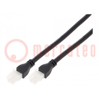 Cable; Mini-Fit Jr; hembra; PIN: 2; Long: 2m; 8A; Aislamiento: PVC