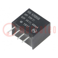 Converter: DC/DC; 2W; Uin: 10.8÷13.2V; Uout: 5VDC; Iout: 400mA; SIP4