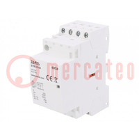 Contactor: 4-pole installation; 25A; 230VAC; NC x4; -5÷60°C