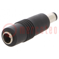 Adapter; Plug: straight; Input: 5,5/2,1; Out: 5,5/2,5
