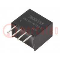 Converter: DC/DC; 2W; Uin: 4.5÷5.5V; Uout: 15VDC; Iout: 133mA; SIP4