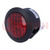 Ellenőrző lámpa: LED; domború; piros; 24VDC; Ø20mm; IP20; poliamid