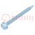 Screw; for metal; with flange; 4.8x70; Head: hexagonal; 8mm; zinc