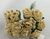 Artificial Colourfast Cottage Rose Bud Bunch, 12 Flowers - 12cm, Coffee