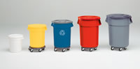 Abfallbehälter Brute ® Container mit Lüftungskanälen ohne Deckel , Inhalt 121 Liter , grau