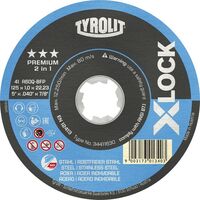 Produktbild zu TYROLIT X-LOCK vágótárcsa acél/inox egyenes Premium*** 125 x 1.0 mm