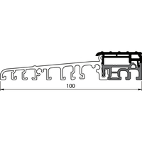 Produktbild zu Balkontürschwelle EIFEL TB-100, 6000 mm, silber eloxiert/grau