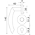Skizze zu SOLIDO Drückergarnitur HELSINKI - auf Rosette BB, 38 - 45, Edelstahl matt