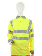 Beeswift LADIES Hi Visibility Long Sleeve POLO MED