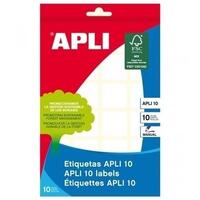 APLI ETIQUETAS ADHESIVAS CIRCULARES Ø10MM ESCRITURA MANUAL C/RECTOS 126 X 10H BLANCO