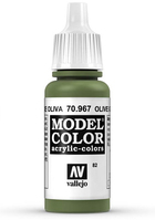 Vallejo 70.967 Acrylfarbe 17 ml Olive Flasche