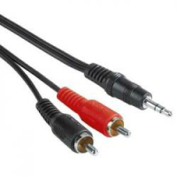 Hama RCA-3.5mm M/M 2m audio kábel 2 x RCA Fekete, Vörös