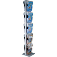 Tecnostyl Menhir floor portariviste Alluminio, Trasparente