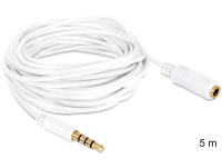 DeLOCK 3.5mm 5m kabel audio Biały
