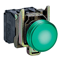 Schneider Electric XB4BVB3 alarm light indicator 24 V Green