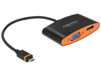 DeLOCK 65561 Videokabel-Adapter 0,2 m HDMI Typ A (Standard) Schwarz, Orange