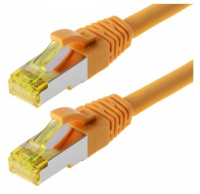 Helos Cat 6a S/FTP 0.5 m Netzwerkkabel Gelb 0,5 m Cat6a S/FTP (S-STP)