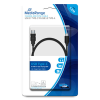MediaRange MRCS160 USB Kabel 1,2 m USB 3.2 Gen 1 (3.1 Gen 1) USB A USB C Schwarz
