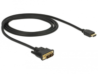 DeLOCK 85582 câble vidéo et adaptateur 1 m HDMI Type A (Standard) DVI-D Noir