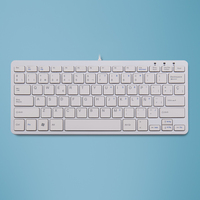 R-Go Tools Compact R-Go toetsenbord, QWERTY (ES), bedraad, wit