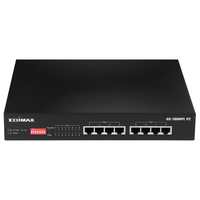 Edimax GS-1008PL V2 network switch Managed L2 Gigabit Ethernet (10/100/1000) Power over Ethernet (PoE) 1U Black