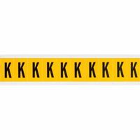 Brady 1530-K self-adhesive label Rectangle Permanent Black, Yellow 250 pc(s)