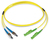 Dätwyler Cables 422811 Glasfaserkabel 1 m ST E-2000 (LSH) I-V(ZN) HH OS2 Gelb