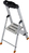Krause 127204 escalera Escalera taburete Aluminio, Negro, Naranja