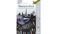 folia Bloc de papier de couleur, A3, 130 g/m2, noir (57905523)