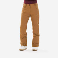 Women's Waterproof Snowboard Trousers Snb 500 - Camel - UK 6 / FR 36