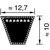 OPTIBELT SK Gummi Antriebsriemen, SPA-Profil 12.7mm x 10mm x 1900mm, Scheiben-Ø 90mm