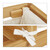 Relaxdays Badregal mit Wäschekorb, 3 Ablagen, herausnehmbarer Wäschesack, offenes Bambusregal, HxBxT 65x68x33 cm, natur