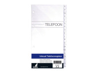 Inhoud tbv telefoonregister Kangaro A-Z 4-gaats