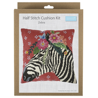 Half Cross Stitch / Tapestry Kit: Cushion: Zebra