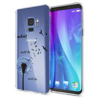 NALIA Custodia compatibile con Samsung Galaxy S9, Cover Protezione Silicone Trasparente Sottile Case, Gomma Morbido Ultra-Slim Protettiva Telefono Bumper Guscio Dandelion Blu