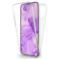 NALIA Clear 360-Degree Cover compatible with iPhone 14 Plus Case, Transparent Anti-Yellow Sturdy See Through Full-Body Phonecase, Complete Lucid Coverage Hardcase & Silicone Bum...