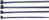 Kabelbinder, Polyamid, (L x B) 100 x 2.45 mm, Bündel-Ø 22 mm, schwarz, -40 bis 8