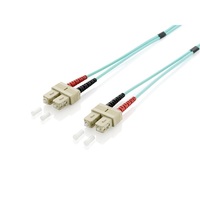 Equip Optikai Kábel - 255326 (OM3, SC/SC, 50/125µ, LSOH, türkiz, 10m)